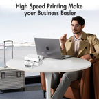 Thermal Label Printer Portable No Ink Required 203DPI 4x6 for Small Business Bluetooth USB High Speed Express Airway Bill