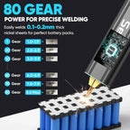 SEESII Battery Spot Welder Handheld Spot Welding Machine with Rechargeable Battery 2-in-1 Mini Battery Welder for Nickel-Plated Sheets up to 0.2mm - for Battery Pack Assembly and Repair