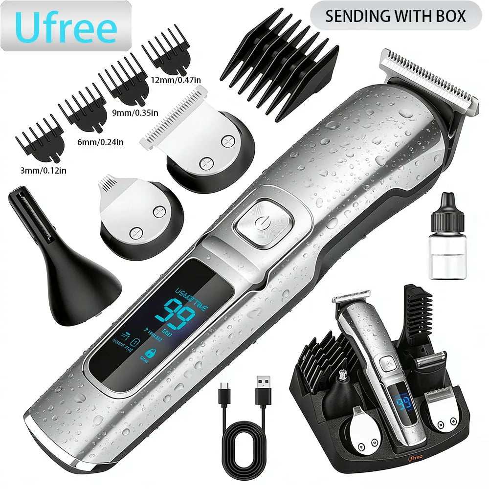 Ufree Electric Hair Cutting Machine Beard Trimmer Hair Clipper Rechargeable Man Shaver Trimmer Barber Professional Hair Trimmer