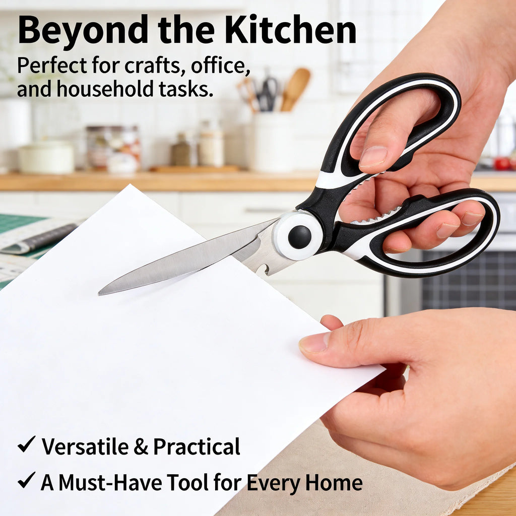 All In One Multipurpose Kitchen Scissors Heavy Duty Sharp Ergonomic Shears for Cooking Craft Office Home Daily Use