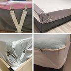 Bed Sheet Clips Adjustable Bed Sheet Holder Straps Set of 4 Elastic Fitted Bedding Clips Fasteners for Home Hotel