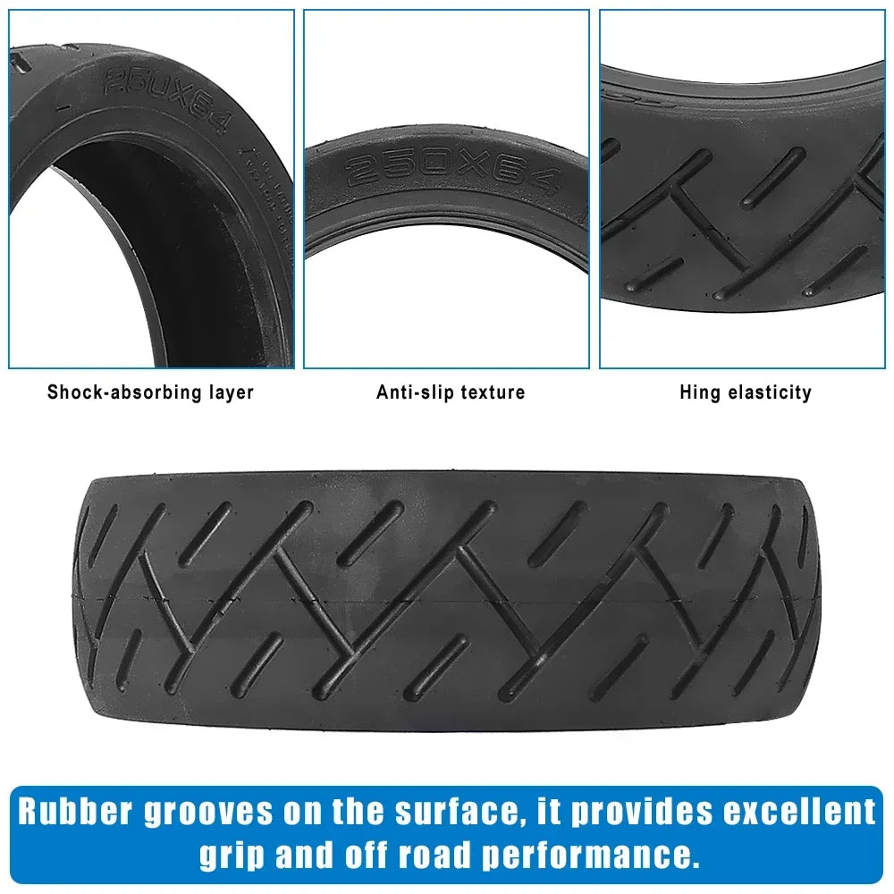 Electric Scooter 10 Inch 250x64 Tubeless Tire  for Xiaomi 4 Ultra 4 Lite City Road 250*64 Anti puncture Replacement Tyre