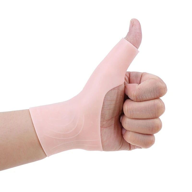 2PCS/1Pair Silicone Gel Wrist Thumb Support Gloves Arthritis Pressure Corrector〔CC55〕