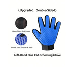 Pet Grooming Kit Pet Hair Remover Glove + Bath Brush Set Dog Cat Massage Shower Brush Pet Deshedding Glove For Dogs Cats