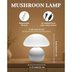 Mushroom Lamp Table Lamp for Bedroom, Desk Bedside Small Lamps for Living Room Night Stands, Mushroom Decor Cute Mini Modern Mi