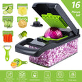 16-In-1 Vegetable Fruit Kitchen Chopper Cutter Food Onion Veggie Dicer Slicer