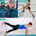 6 Pcs Color Ankle Bands Set, Elastic Resistance Bands for Leg Glute Exercise, Fitness Training & Rehab