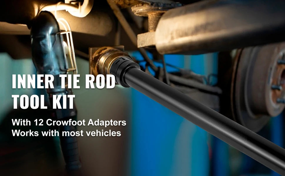 SucceBuy Inner Tie Rod Tool Kit 12 Pcs Tie Rod Removal Tool 12 Pcs Crowfoot Adapters Master Inner Tie Rod Tool Set Tie Rods Tool