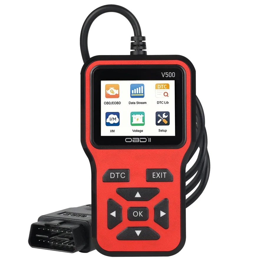 V500 OBD2 Scanner Auto Car Diagnostic Tool with Color Screen Code Reader And ECU Health Inspection Functionality