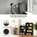 MCQ Wooden 3 Tiers Bookshelf Storage 31.5 Inch Tall Standing Display Bookshelf Sturdy Structure Graduated Shelves for Home