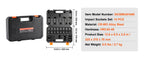 SucceBuy 360 Degree Swivel Impact Socket Set 3/8" Socket Set Deep Universal Metric 10-19mm 6 Point Cr-Mo Alloy Steel for Repair
