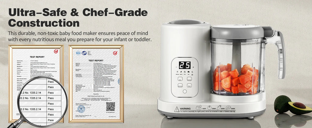 Baby Food Maker Steamer Blender 4 in 1 Auto Steam Blend and Puree Maker Self-Clean for Healthy Baby Toddler Meal Prep BPA-Free