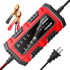 6V 12V 1.5A Smart Car Battery Charger for Lead-Acid AGM GEL Batteries (US)