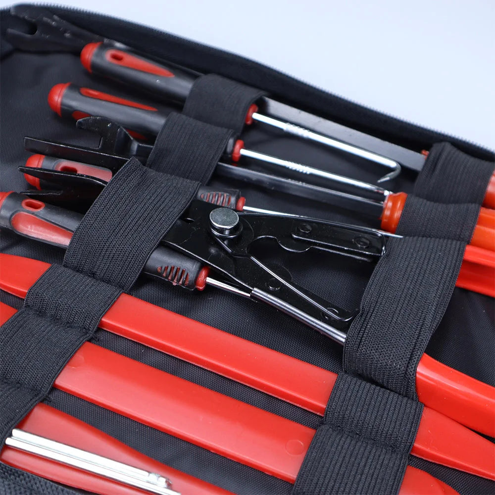 43Pcs Car Trim Removal Tool Set Panel Fastener Clips Removal, Fastener Terminal Remover Tool Round Handle Crowbar Kit Car/Radio