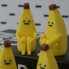 Anxious Banana 3D Printed Figurines – Durable Pla Decor for Home, Office & Car, Giftable