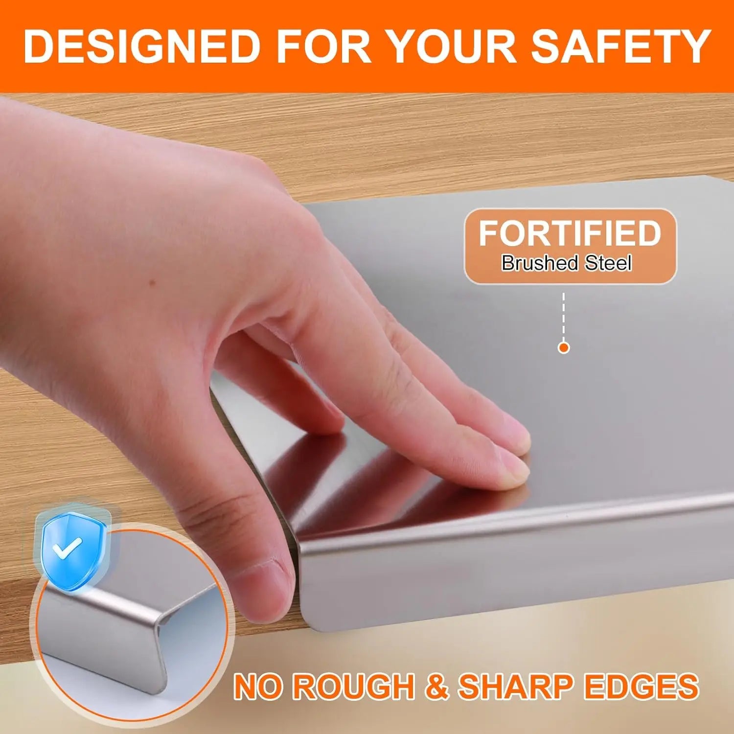 Stainless Steel Cutting Boards for Kitchen, Kneading Cutting Board Mats, Metal Cutting Board for Meat, Fruits, Vegetables, Bread, and Baking Small Cutting Boards
