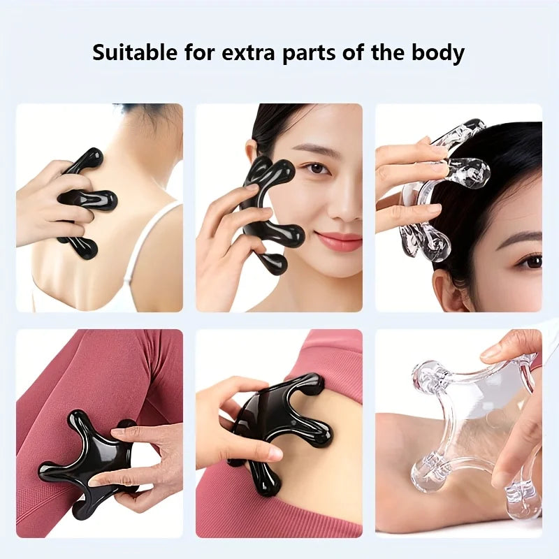 Handheld Massage Tool, Star Shape Manual Massager, Trigger Point Massage Roller for Neck Shoulder Back Muscle Relief, Portable