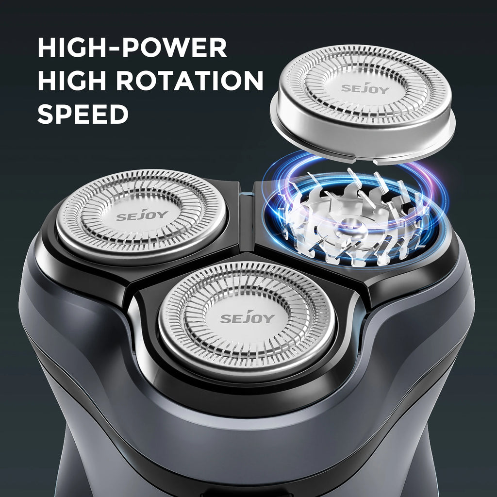 Sejoy 3D Floating Electric Shaver for Men Rechargeable Electric Razor Shaving Machines Mens with Electric Hair Trimmers