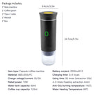 Portable Wireless Electric Espresso Coffee Machine For Travel &Car &Home Camping Coffee Maker 3-in-1 Capsule Powder Coffee Maker