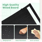 MCQ Wooden Storage Standing 5 Tiers Display Bookshelf Sturdy Structure Graduated Shelves Adjustable Feet for Living Room