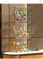 1pc Three Layer Acrylic Display Rack, Blind Box Storage Box,Llarge Capacity Dustproof,For POP MART,Doll,Handmade,Anime,Car Model