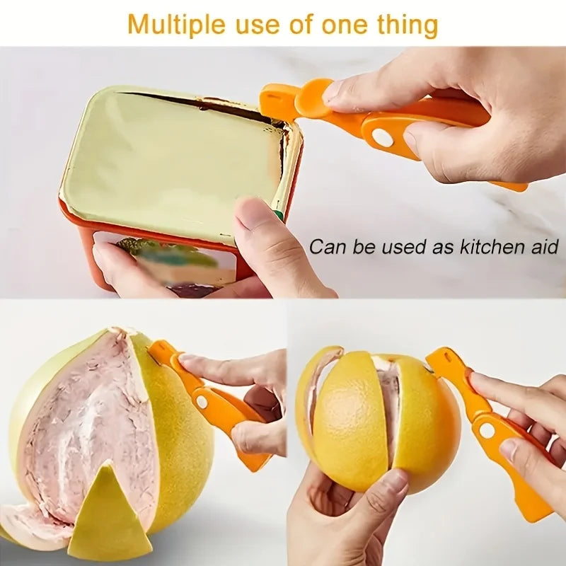 1PC peeler, plastic folding handle fruit peeler tool, vegetable and fruit cutter, creative lemon and grapefruit peeler, kitchen
