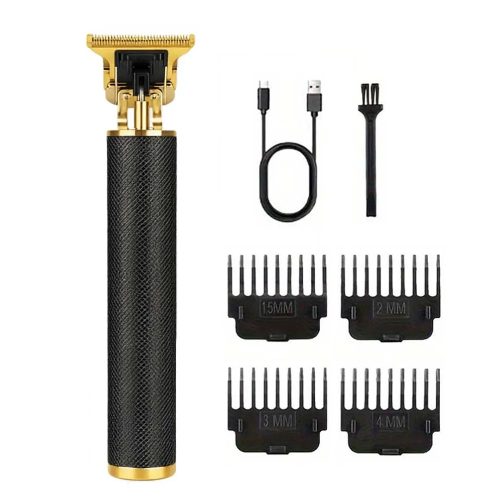 Professional Hair Clippers with LED Display, Cordless Rechargeable Trimmer & T-Blade Shaver for Men, Balding Grooming Kit