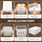 20Pcs Foldable Flip Shoe Storage Boxes Clear Plastic Shoes Case Shoe Organizer Dustproof, 33*23*14cm