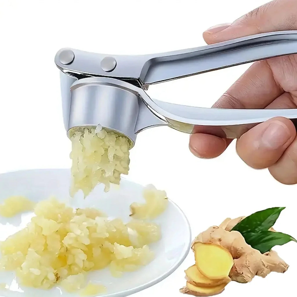 Stainless Steel Garlic Press, Manual Garlic & Ginger Crusher Kitchen Tool