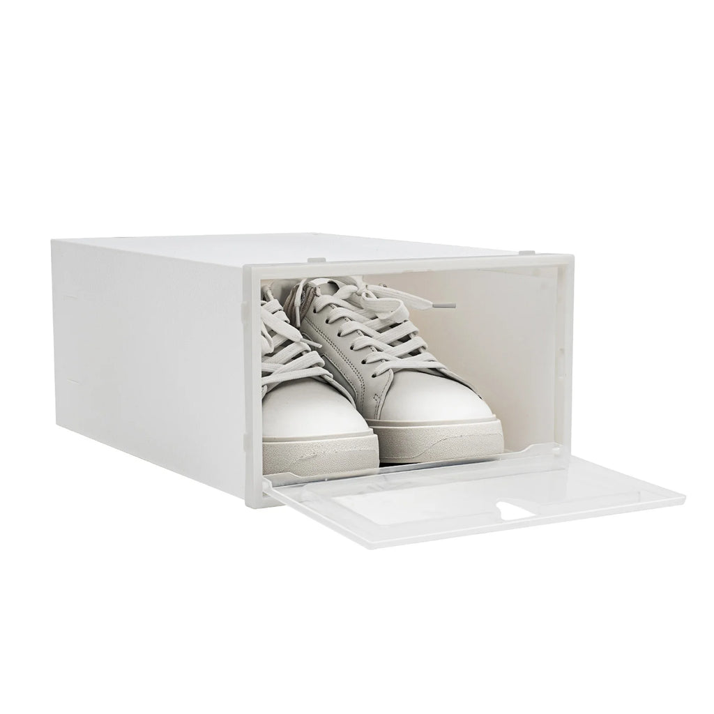 20Pcs Foldable Flip Shoe Storage Boxes Clear Plastic Shoes Case Shoe Organizer Dustproof, 33*23*14cm