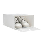 20Pcs Foldable Flip Shoe Storage Boxes Clear Plastic Shoes Case Shoe Organizer Dustproof, 33*23*14cm