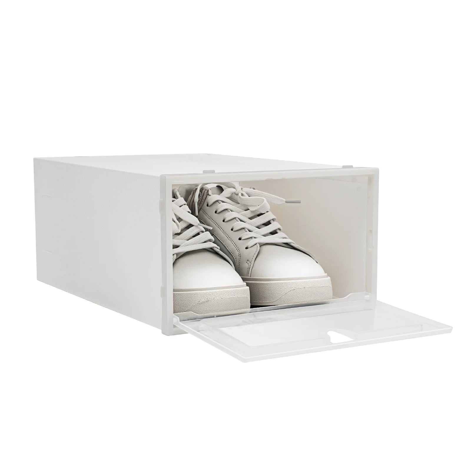 20Pcs Foldable Flip Shoe Storage Boxes Clear Plastic Shoes Case Shoe Organizer Dustproof, 33*23*14cm
