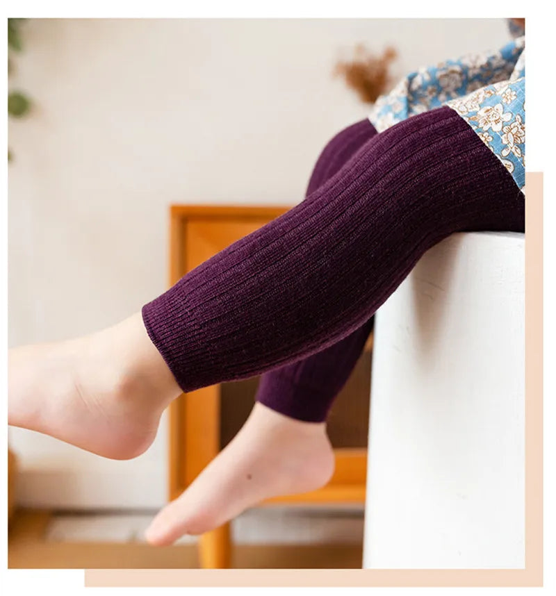 Spring Baby Boys Girls Pants Newborn Girl Leggings Tights Cotton Stretch Kids Children Knitting Trousers For 0 to 6Years