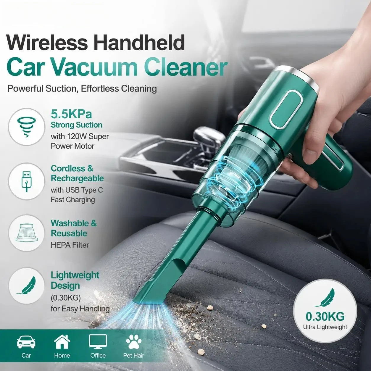 Wireless Handheld Vacuum Cleaner Cordless Portable Car Vacuum for Interior Cleaning Home Office Deep Cleaning Rechargeable Mini Vacuum Dust Buster Blower Machine with High Suction US Stock Fast Free Shipping