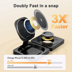 Magnetic Wireless Charger 3-in-1 Folding Fast Charging Station Foldable Travel for Magsafe  iPhone 17/16/15/14/13 Watch Airpods