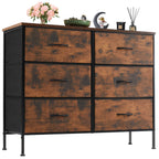 JHK 6 Fabric Cabinet For Living Room Drawers Beside Nightstand Tables Storage Closet Chest Clothes Display Of Furniture