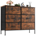 JHK 6 Fabric Cabinet For Living Room Drawers Beside Nightstand Tables Storage Closet Chest Clothes Display Of Furniture
