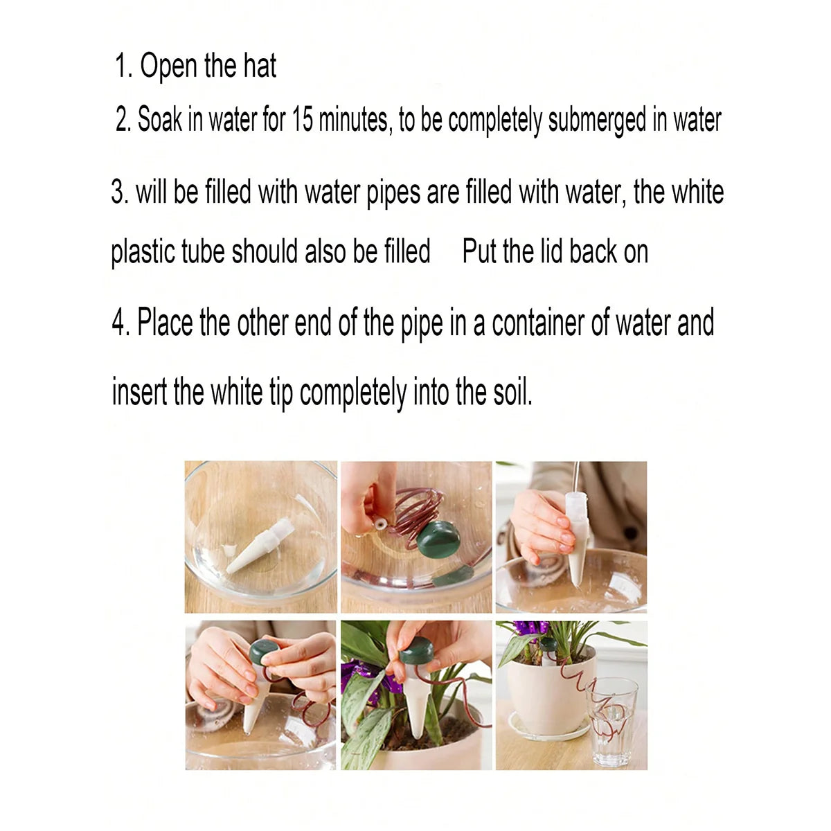 2PCS  Automatic Self Watering Spikes Ceramic Drip Irrigation Device Indoor Outdoor Potted Plants Flower Waterer Gardening Tool
