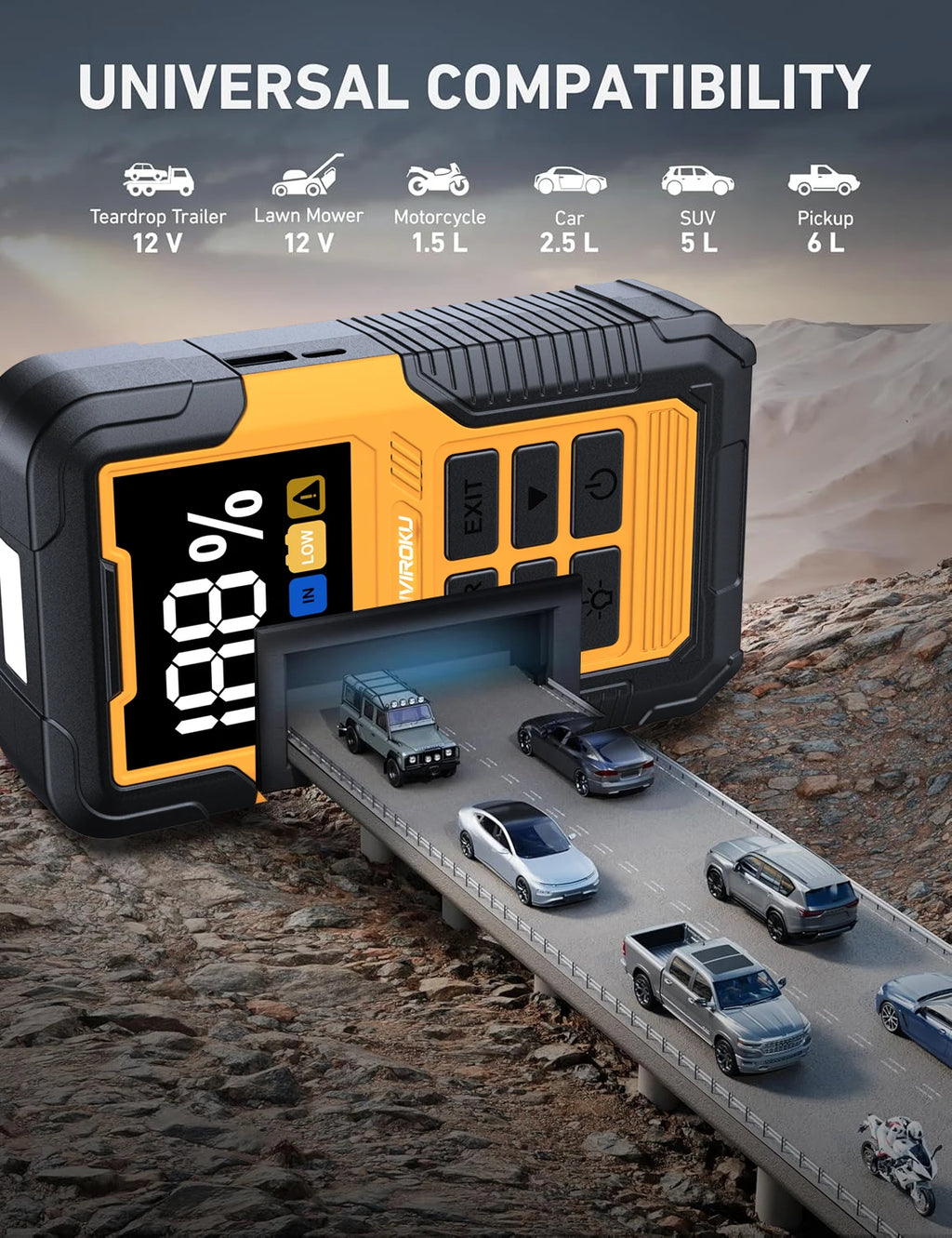 Car Battery Jump Starter with OBD2 Scanner 5000A Battery Jumper Starter，Code Reader for Check Engine Light, Diagnostic Tool