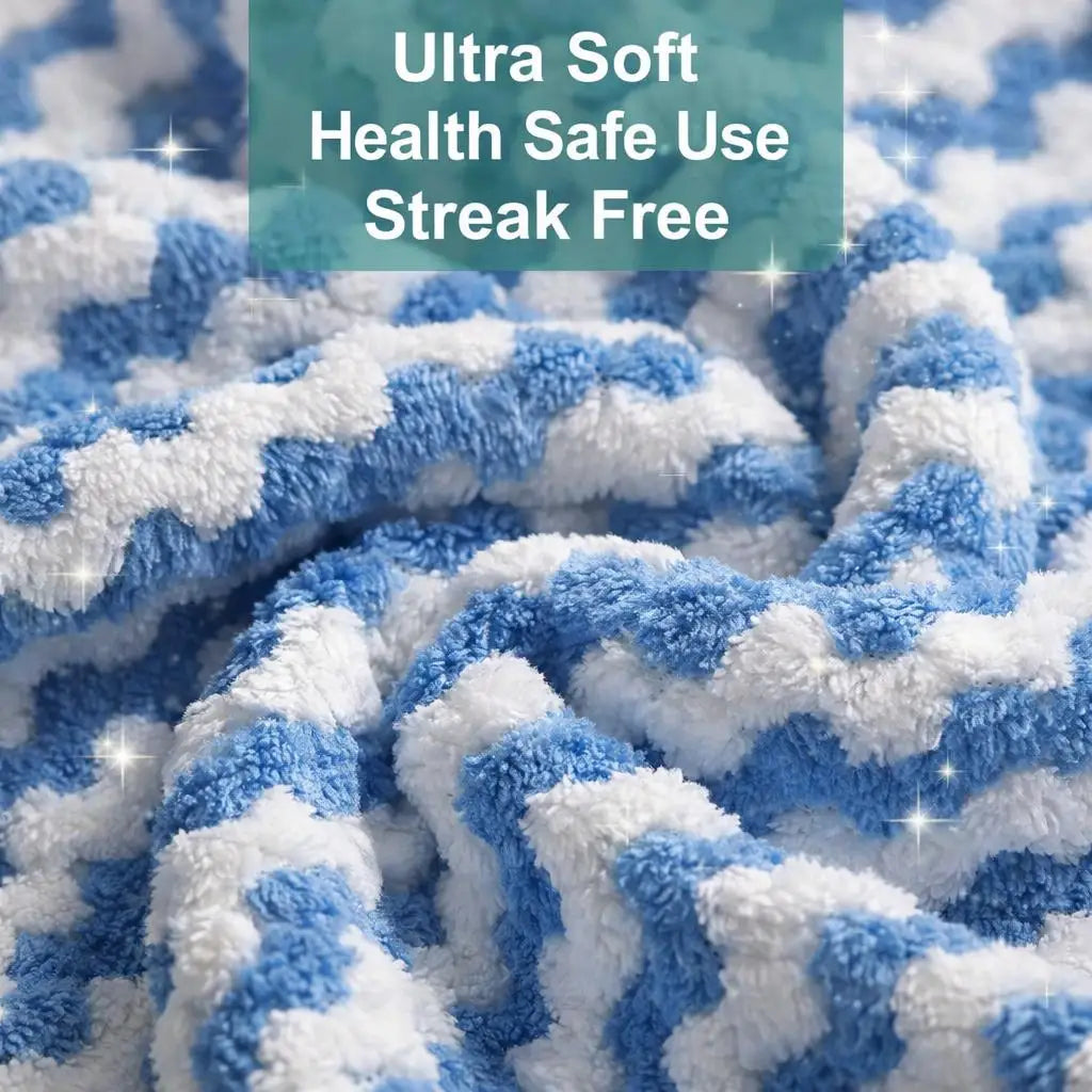 30-pack Non-stick, Sewage-resistant, Corrugated Microfiber Kitchen Cloths - Household Cleaning Cloths