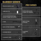 Sejoy Rechargeable Hair Clipper Combo Professional Electric Hair Trimmer Set Cordless Haircut Machine Kits for Barber