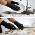 100 PCS Black Nitrile Gloves Thickened Disposable Gloves for Cleaning Hairdressing  Waterproof Dishwashing Tattoo Gloves