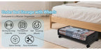 Under Bed Storage With Wheels, 2-Pack 48L Each Under The Bed Storage Containers With Clear Lids & Label, Underbed Storage Bins
