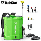 TaskStar Electric Sprayer 16L High Capacity Agricultural Pesticide Spray Tool 100 Pressure Knapsack Sprayer with 2 2000mAh Rechargeable Battery&6 Nozzles