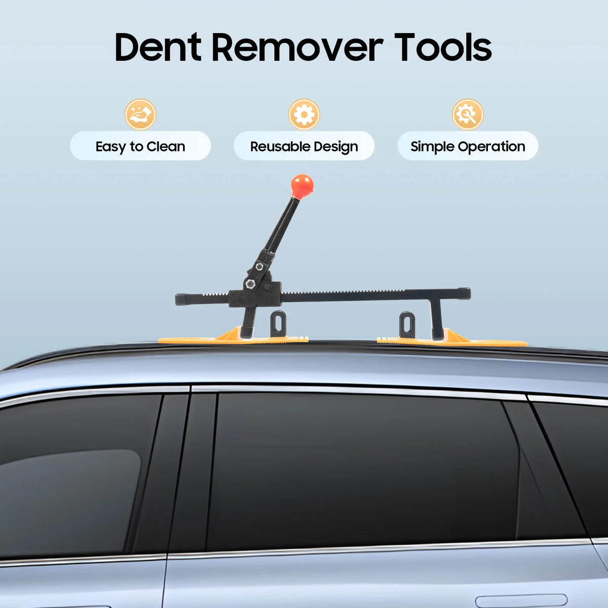 Dent Removal Kit Car Body Repair Tool with Iron Expander & Pulling Plates for Motorcycle Fridge Washing Machine DIY Home Fix