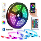RGB LED Strip Light Intelligent Bluetooth Remote Control Remote Flexible Diode Light Strip for Room Home Decoration TV Backlight