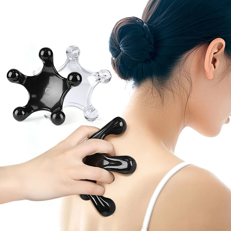 Handheld Massage Tool, Star Shape Manual Massager, Trigger Point Massage Roller for Neck Shoulder Back Muscle Relief, Portable