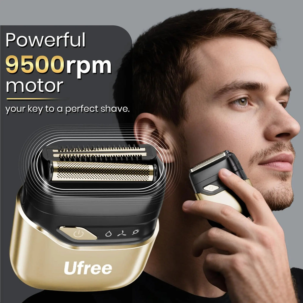 Ufree Electric Razor for Men, Foil Shaver with 2 Foil Heads,  Home appliance Electric Shaver, Wet Dry Cordless Razor, Chargeable