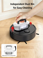 New 3‑in‑1 Automatic Sweeping Robot Mute Ultra Thin USB Rechargeable Vacuum Cleaner Dust Box For Home Hard Floor Cleaning Tasks
