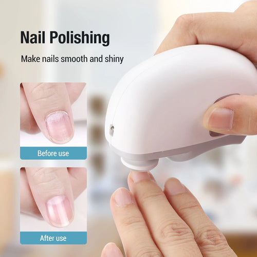 2 In 1 Electric Nail Trimmer Anti Splash Design Baby Adult Finger Toe Nail Clipper Manicure Pedicure Tools For Thick Nails